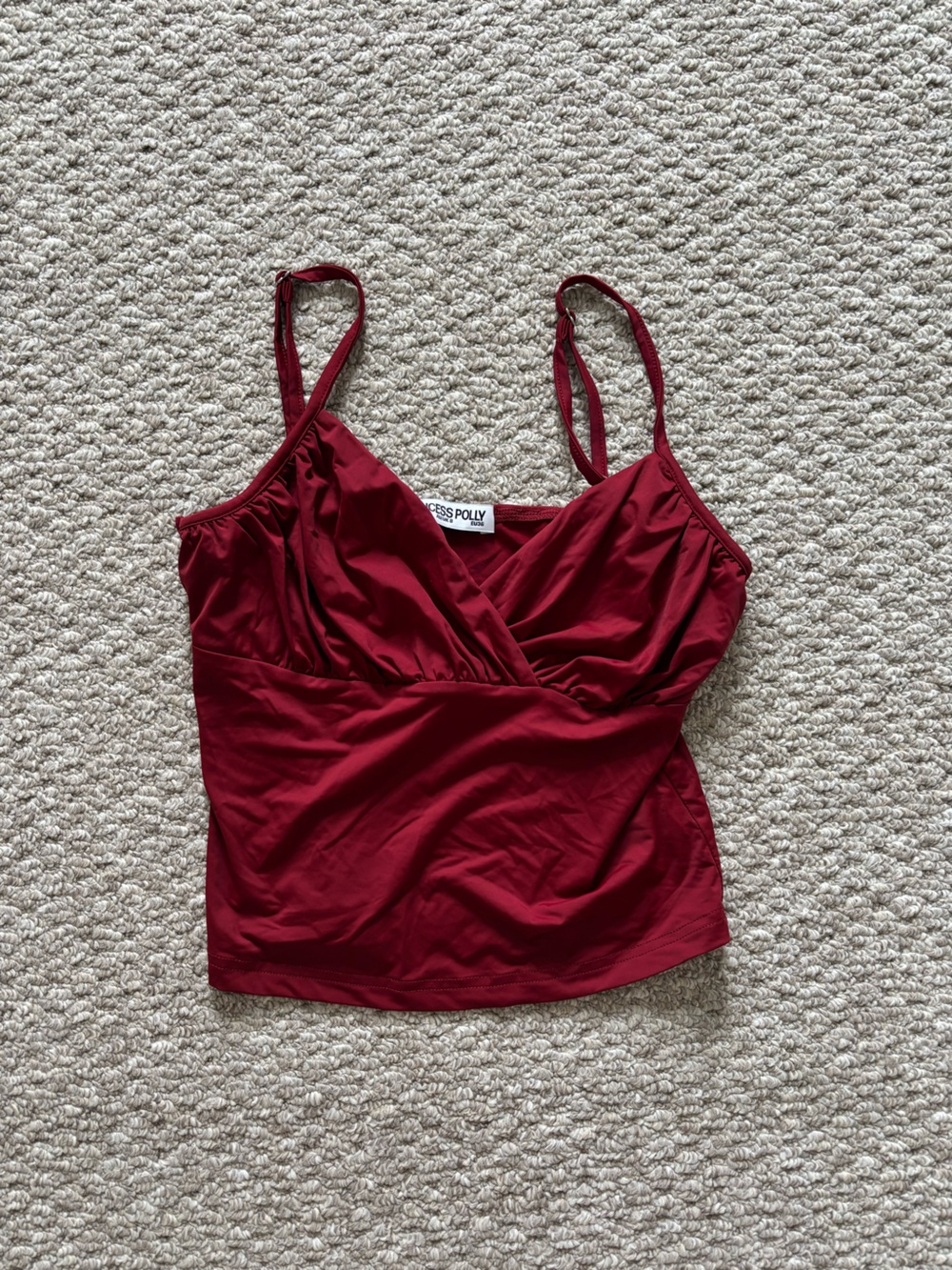Ruched v neck cami top